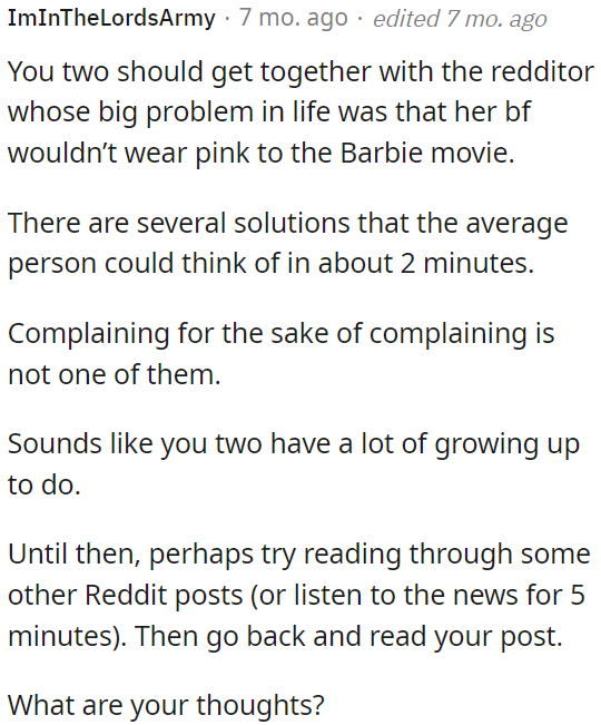 It seems like both of them need to mature.