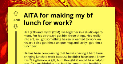 Man Belittles Girlfriend's Thoughtful B-Day Gifts While Consistently Ignoring Her Birthdays