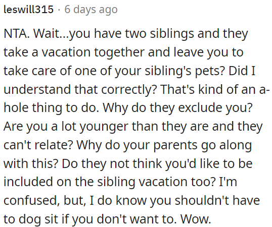 This seems unfair, and the reasons for exclusion are unclear.