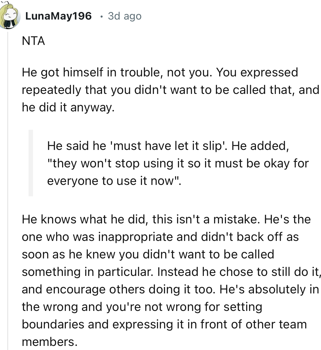 Check out some interesting comments below: