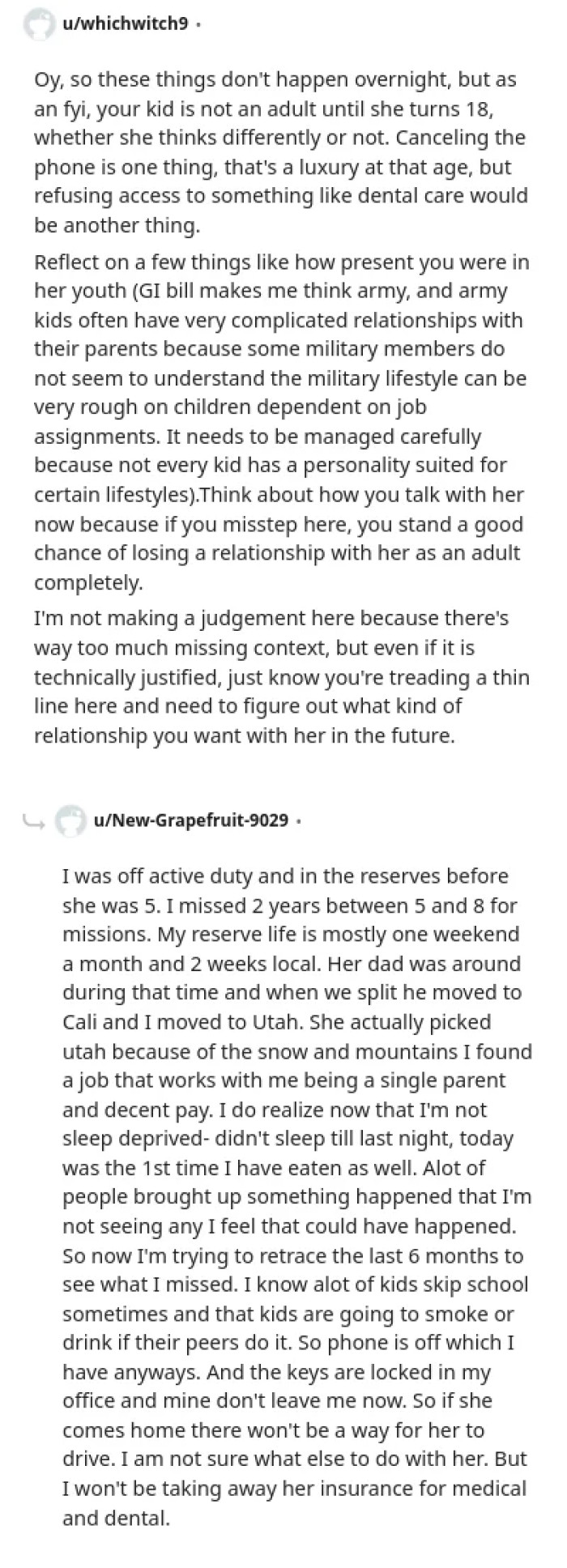 Parental concern for the relationship with their daughter and advice on treading carefully