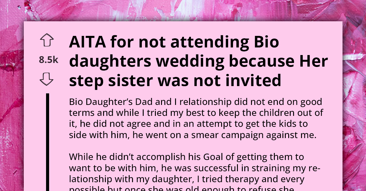 Cruel Mother Won't Attend Daughter's Wedding Because Stepdaughter Wasn't Invited, Revealing Her Clear Favoritism