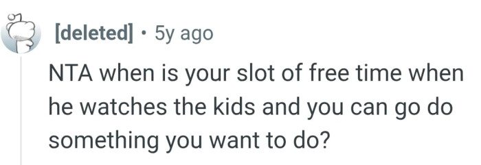 This Redditor wants to know when she has a free slot