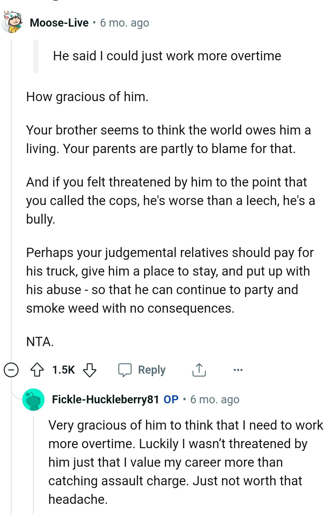 Putting up with his abuse