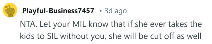 Give MIL a warning as well.