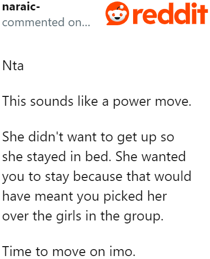 A Redditor believes this girl is too immature, and it's time to move on.