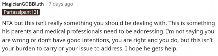 People came in rather concerned, but OP quickly let them know about her family situation and assured them that it's being taken care of.
