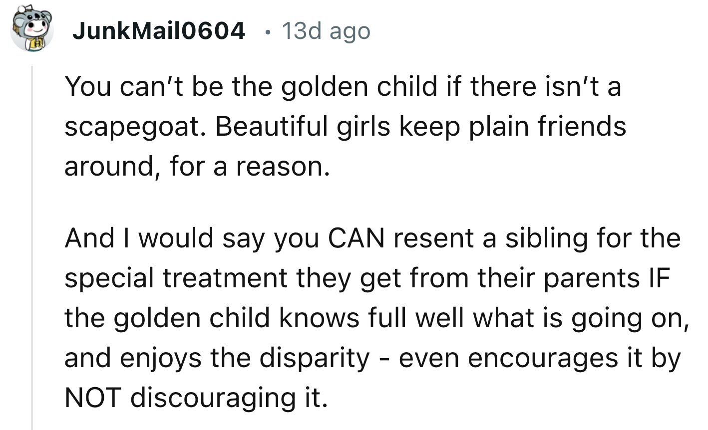 Can't Be a Good Child If There Is a Scapegoat