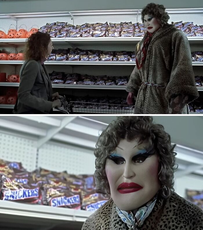 8. Snickers Halloween Grocery Store Lady
