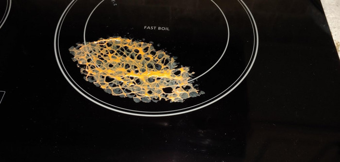 10. First night in the new house, and my wife cooks a plastic bag on the brand new stove.