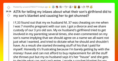 New Girlfriend Fails To Receive The Approval Of Her Boyfriend's Family After Throwing Out His 3-Year-Old Son's Comfort Blanket