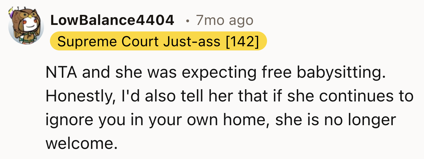 Expecting Free Babysitting