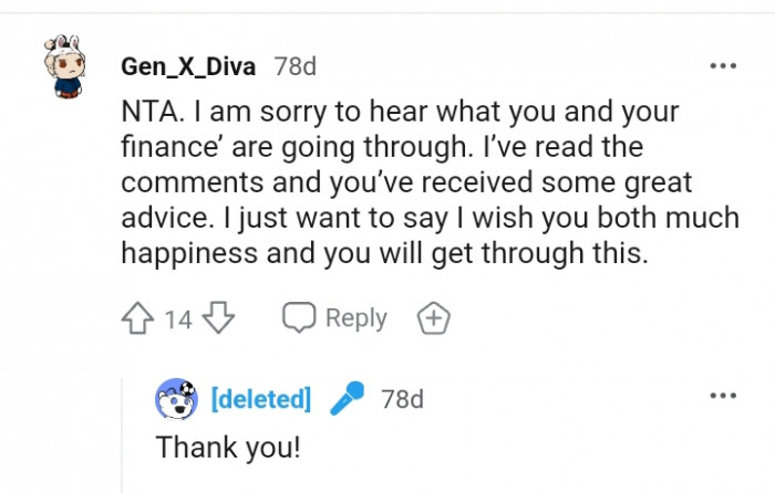 This Redditor Wishes the OP and His Fiancée Much Happiness