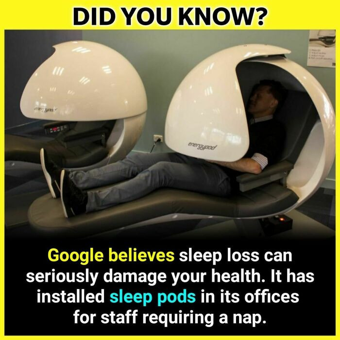 31. Sleep pods in Google offices: