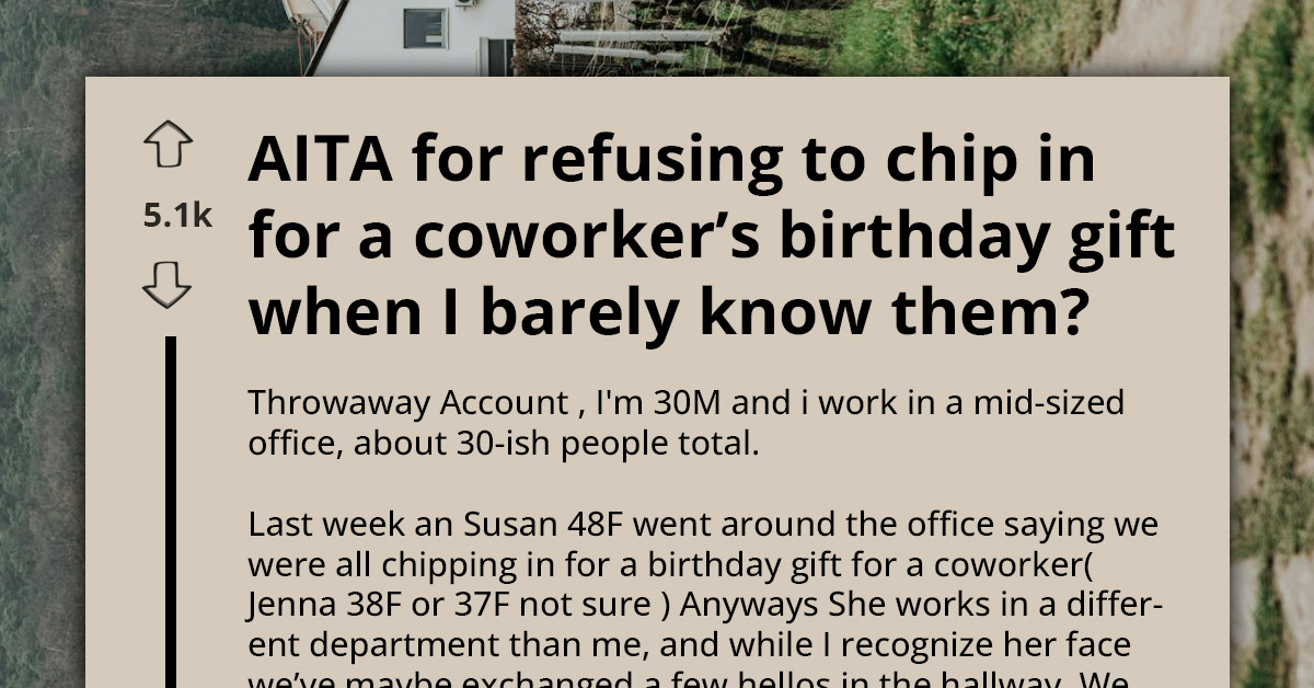 Man Shares His Experience After Refusing To Contribute For Coworker's Birthday