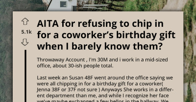 Man Shares His Experience After Refusing To Contribute For Coworker's Birthday
