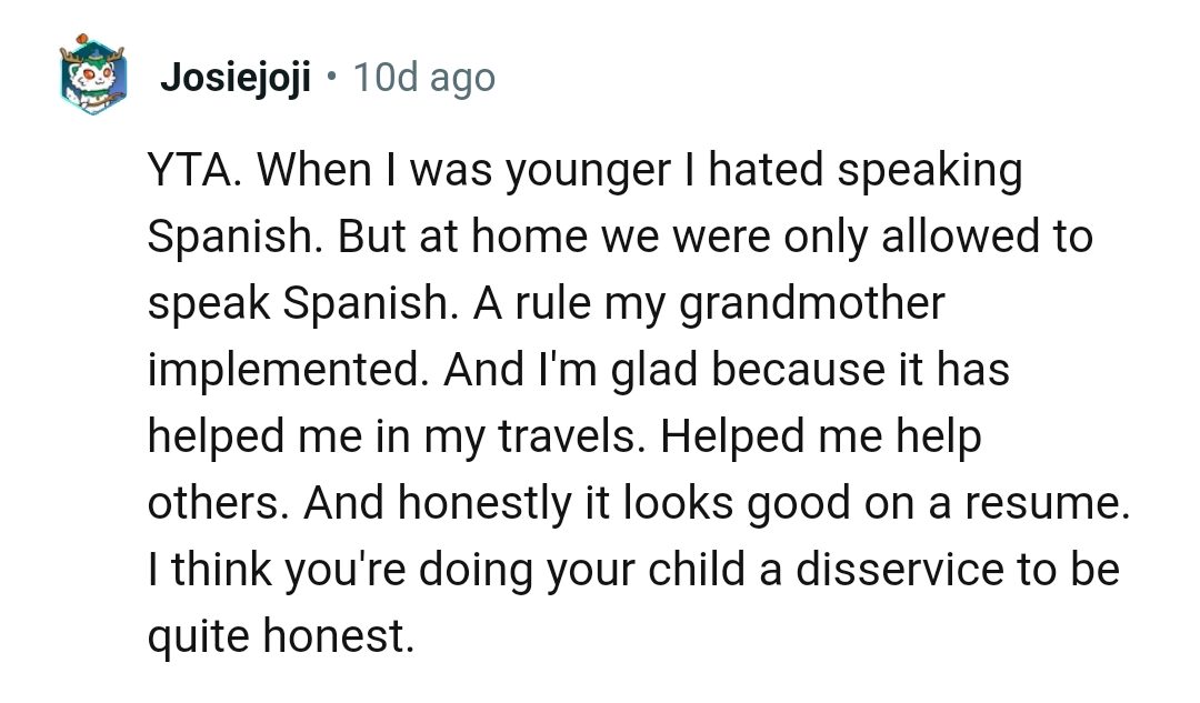 Benefits of learning your native language