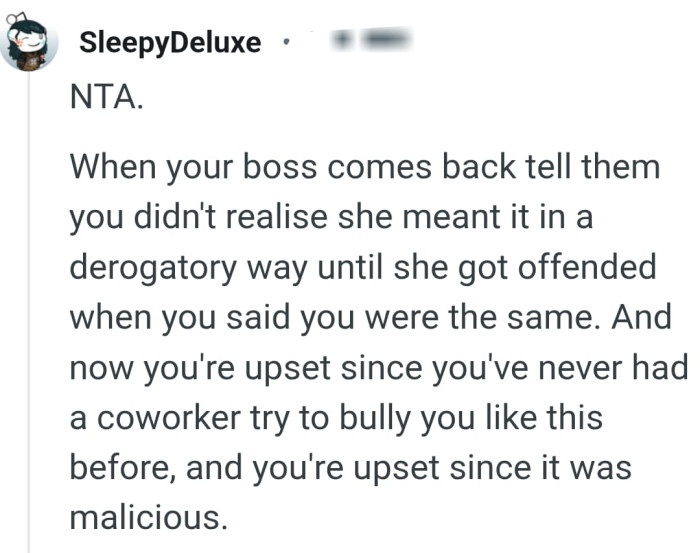A bully coworker