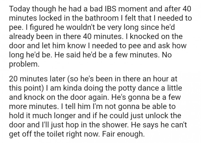 He's going to be a few more minutes