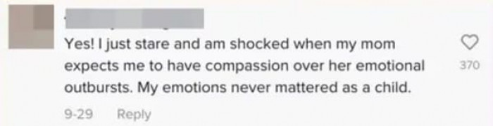 My emotions never mattered