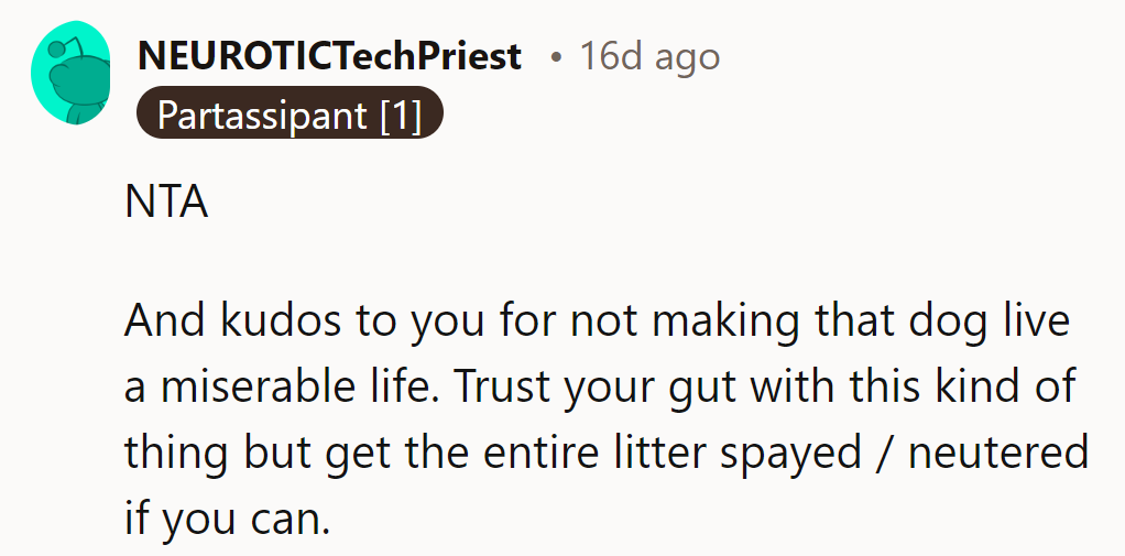 Trusting their gut and aiming to 'fix' the whole crew for a happier tale all around.