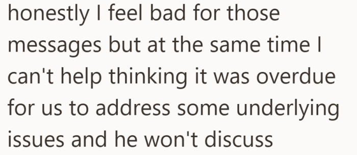 She is sorry for the words, yet frustrated that the bigger problems still go untouched.