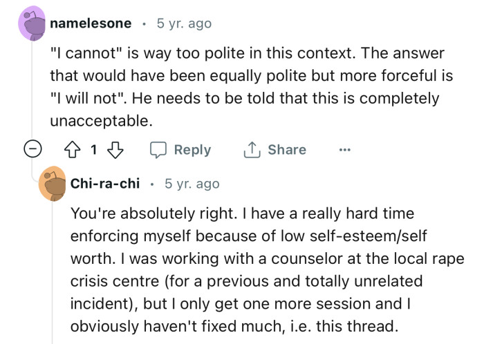 Another Redditor is Upset That OP is Being Too Polite