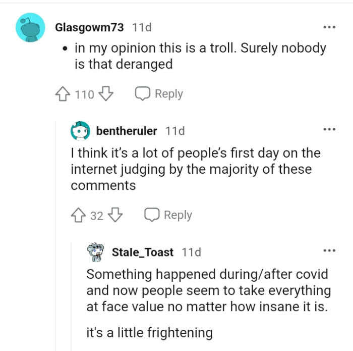 This Redditor believes it's a lot of people's first day on the internet