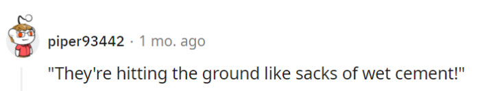 That's a less-than-graceful descent for sure.