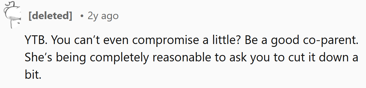 Surely you can compromise a little.