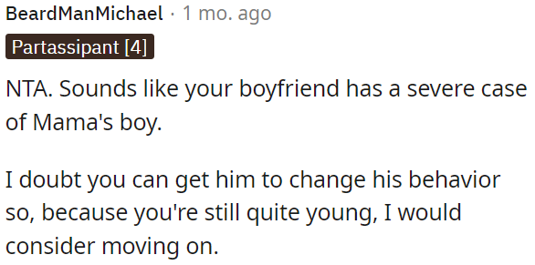 It's unlikely he'll change, especially considering his age.