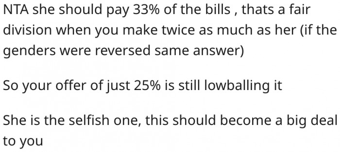 15. Her selfishness should be a cause for concern.