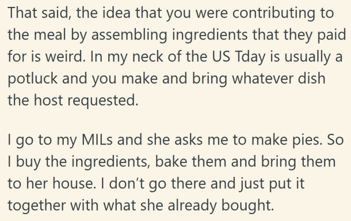 A reminder that not every family plays by the same holiday rulebook, even when the traditions look similar.