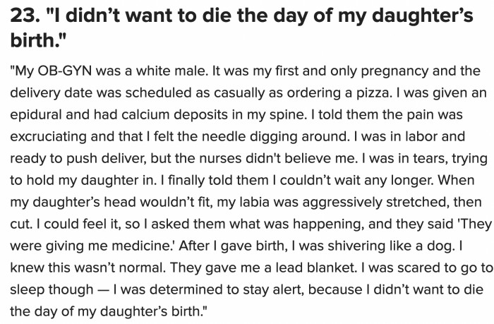 23. To think that she might not have been able to watch her baby grow because of others’ incompetence.