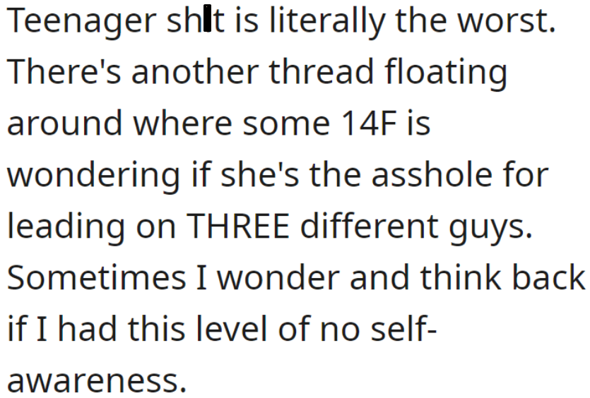Some Redditors are getting headaches over the teenager's immature concerns.