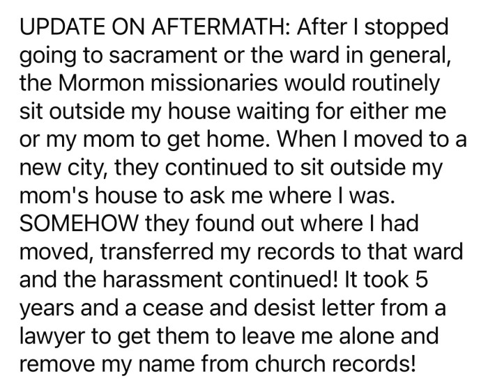 OP eventually modified the post to include an 'Update' with more context.