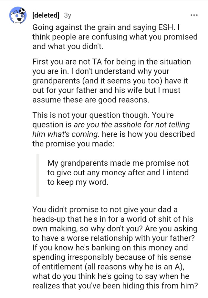 People are confusing what you promised and what you didn't