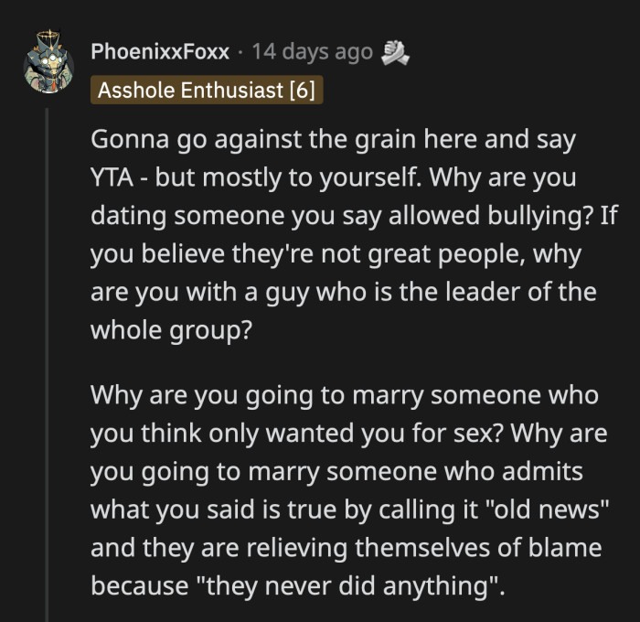 They didn't cause lasting trauma that they know of; therefore, what they did was not really mean.