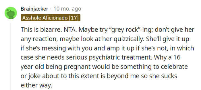 She'll give up eventually. Hopefully!