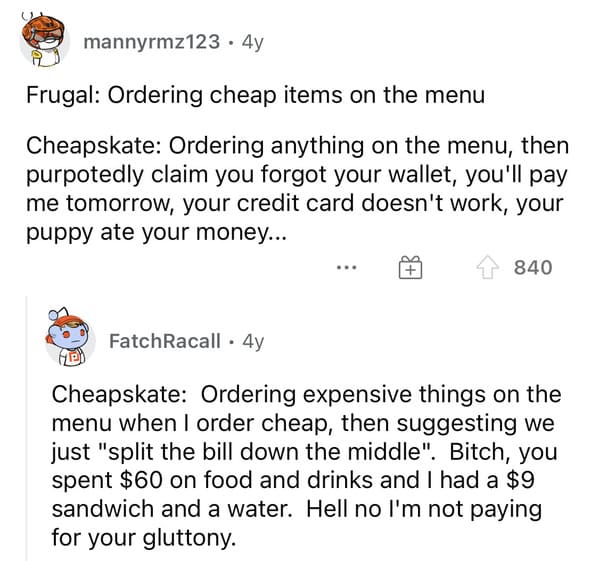 23. Ordering anything on the menu