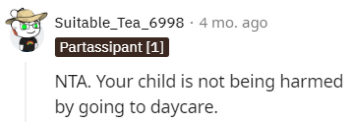 Nothing wrong with daycare