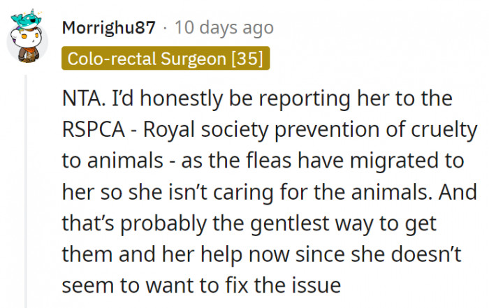 4. If she's not willing to fix the issue herself, she has to face consequences