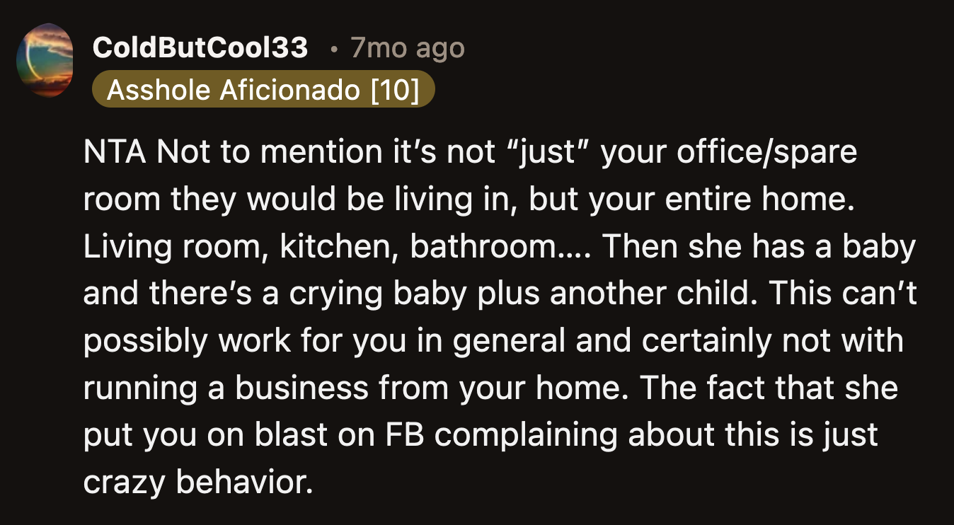 OP has plenty of valid reasons. Just because Kate and her friends are loud in their disagreement does not make them right.