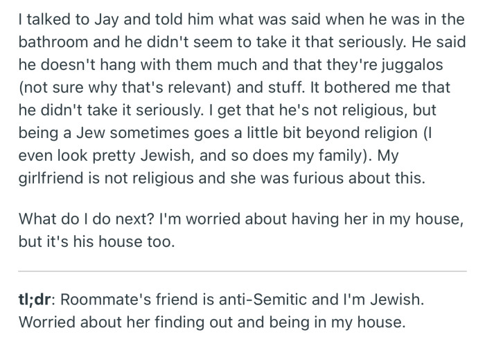 OP talked to Jay about this, but he didn’t seem to care much
