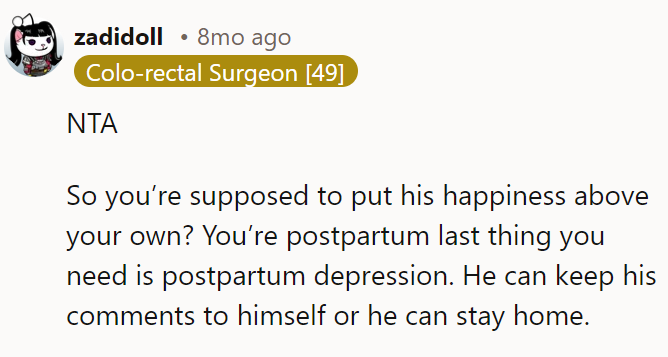 He can keep his comments to himself