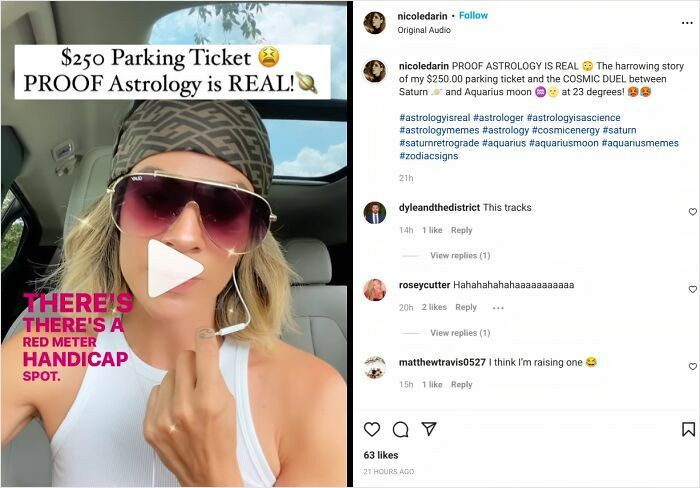 "Wannabe Astrologer/Influencer Is A "Rebel" Who Parks In A Handicap Spot Repeatedly At Starbucks, Gets A Ticket, And Blames Saturn. Astrology Is Real"