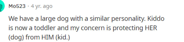 This is essentially how many people think because sometimes the kids can be rougher than the animal.