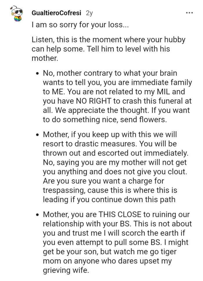 This is the moment where OP's husband can help