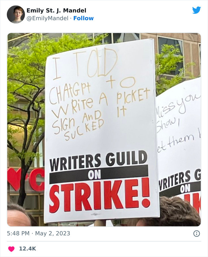 8. I Told ChatGPT to Write a Picket Sign and It Sucked