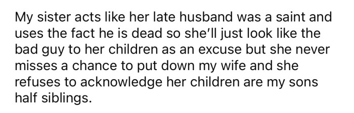 She will often put the OP's wife down.